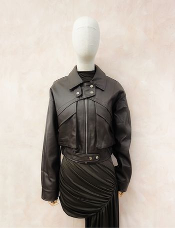Veste perfecto biker marron