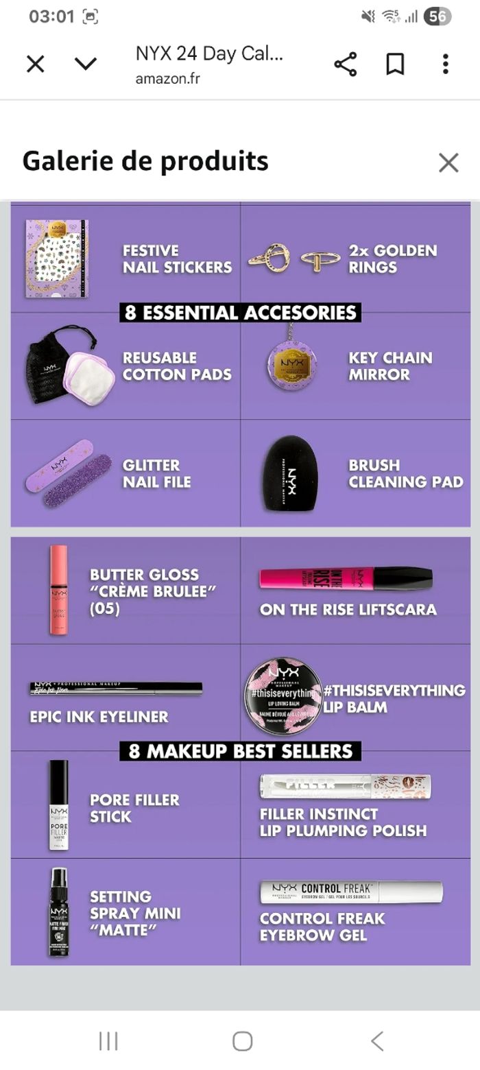 Calendrier nyx neuf 24 jours de cadeau - photo numéro 3