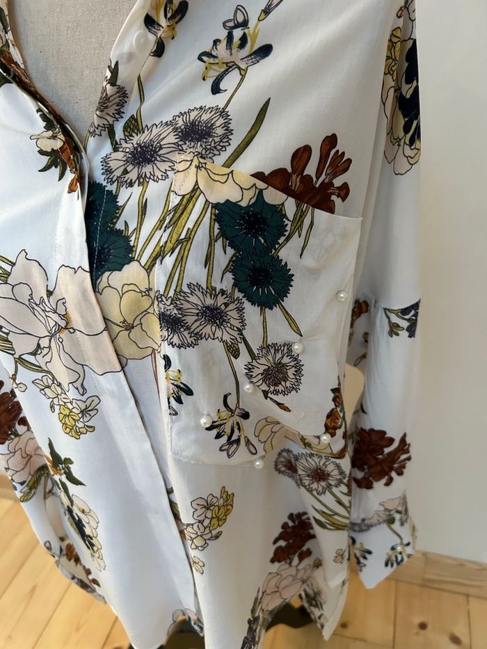 Chemise blanche à motif - taille 38/40 - photo numéro 3