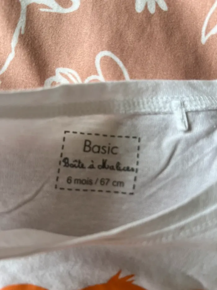 T-shirt blanc 6 mois - photo numéro 2