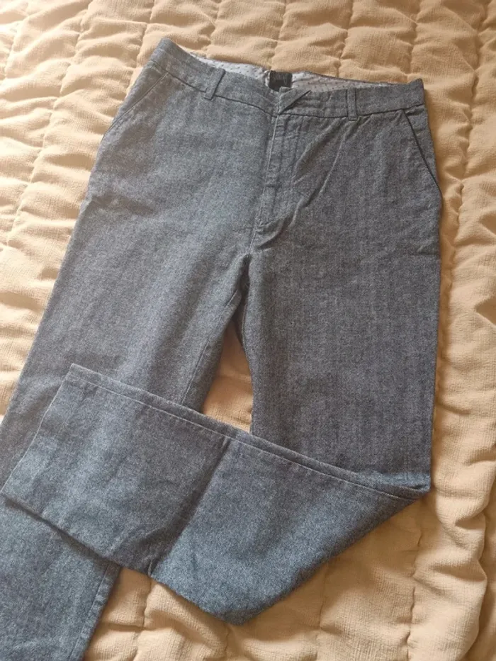 Pantalon tailleur Swildens gris chine t.0 - photo numéro 3