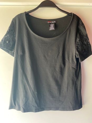 T-shirt manche avec perles