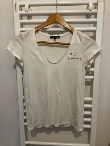 Tee shirt blanc en coton Etam