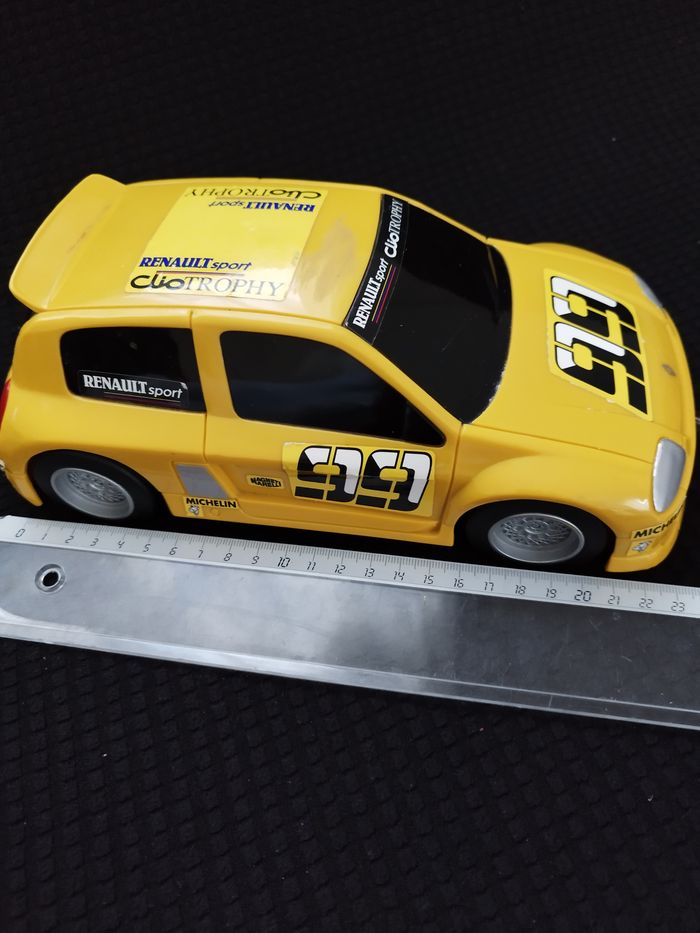 Voiture jouet jaune type rallye – Modèle Renault Clio Sport 23 cm - photo numéro 3