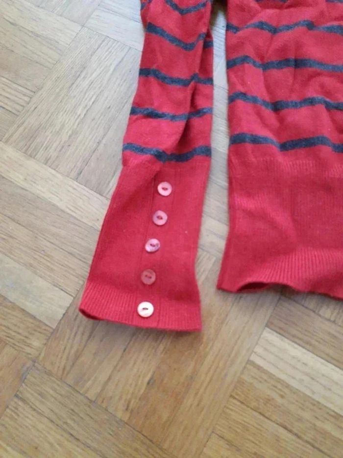 Pull col roulé marinière camaïeu 36 - photo numéro 3