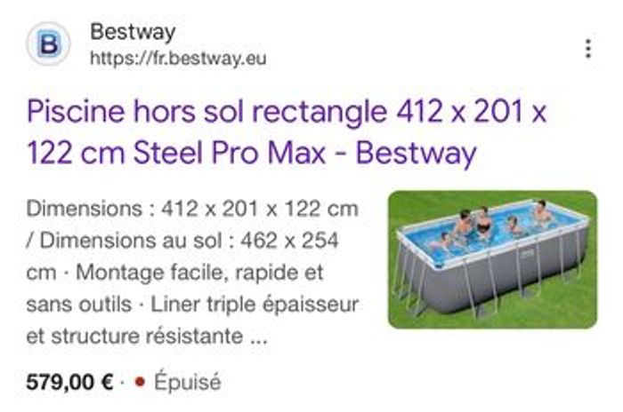 Piscine bestway steel pro max  neuve en carton - photo numéro 5