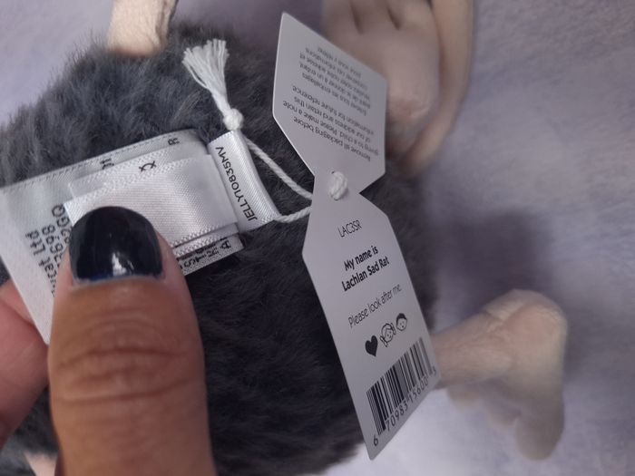 Peluche de collection Jellycat Lachlan Sad Rat LAC3SR Halloween collection new - photo numéro 7