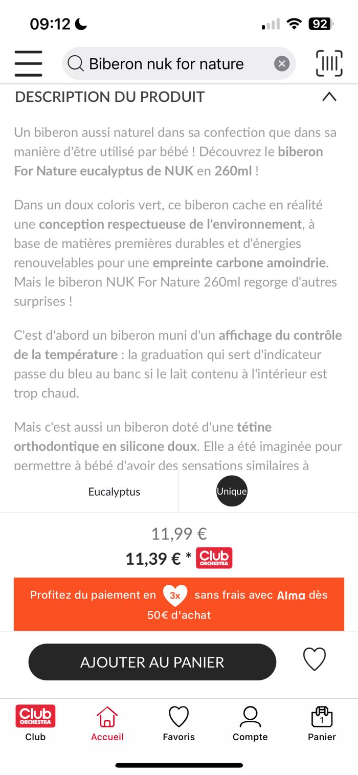 Lot de 4 biberons NUK For Nature tétines débit S + 4 tétines débit M - photo numéro 3