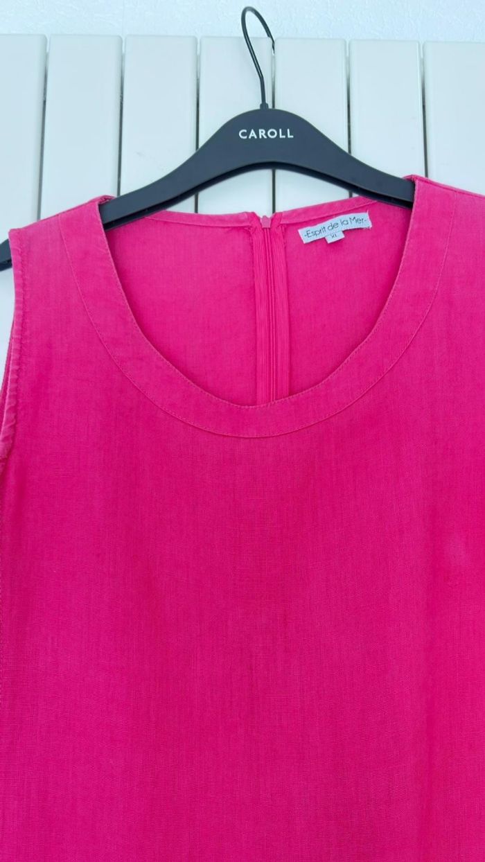 robe en lin fuschia - photo numéro 2