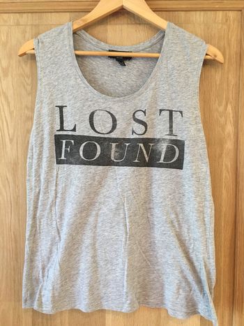 débardeur top sans manche femme Mango gris chiné