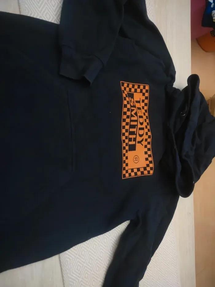 Sweat noir a capuche teddy smith 14 ans - photo numéro 2