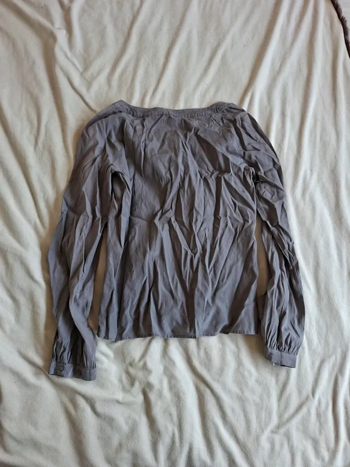 chemise femme grise, marque La Redoute taille 38, en très bon état - photo numéro 4