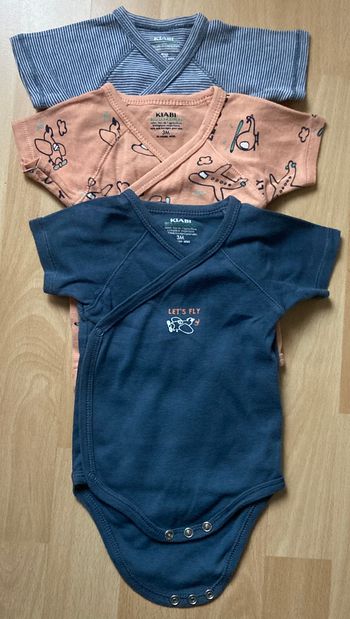 lot 3 bodies manches courtes garçon 3 mois