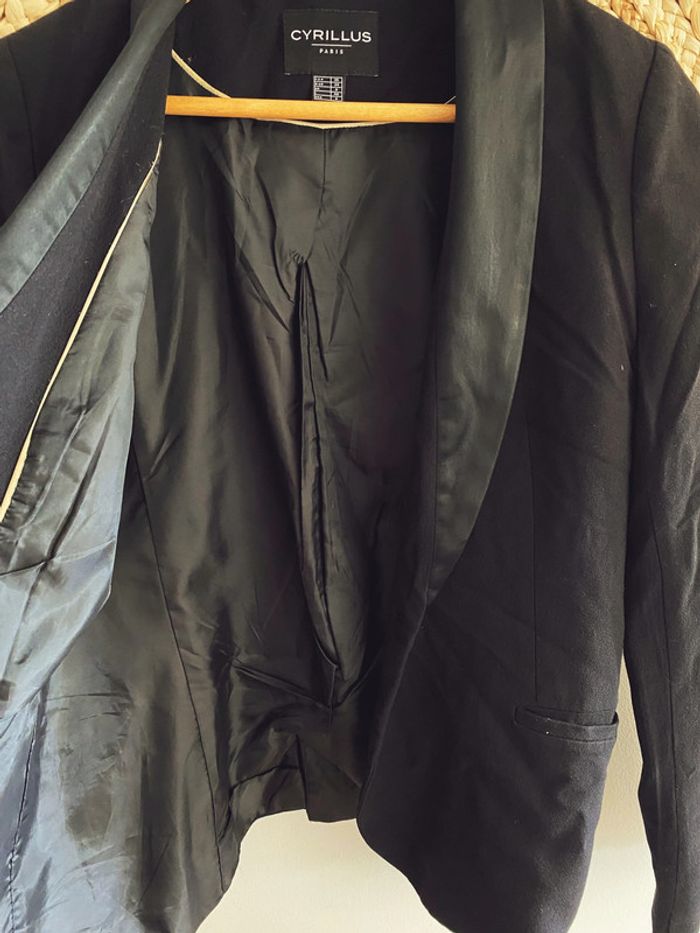 Blazer noir Cyrillus taille 36 - photo numéro 5