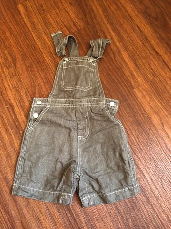 Salopette short marron 6 mois
