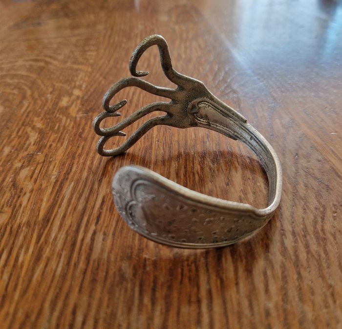 Bracelet Fourchette en métal argenté - photo numéro 4