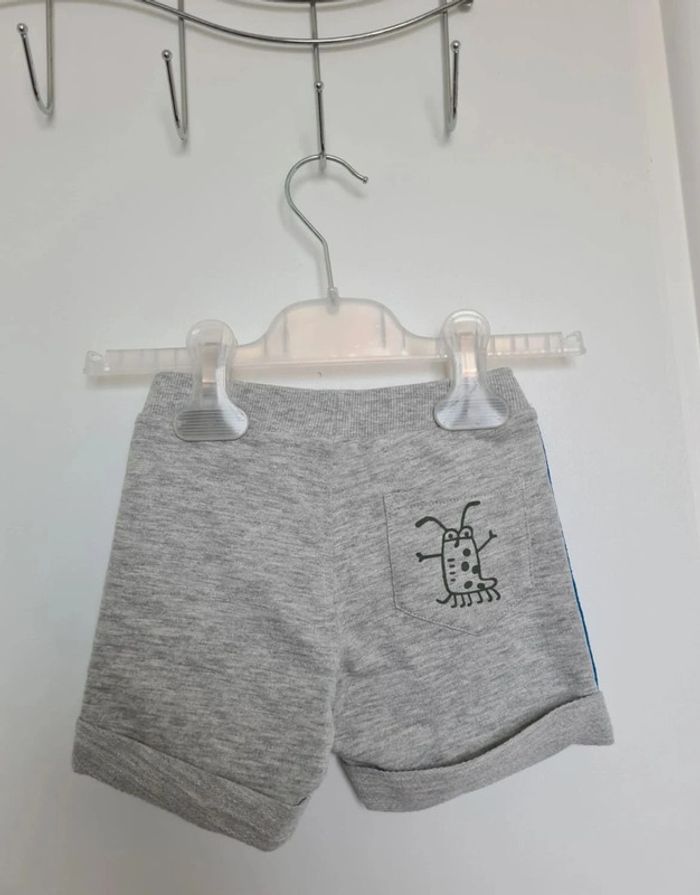 Short été bébé moltoné gris 6 mois neuf - photo numéro 2