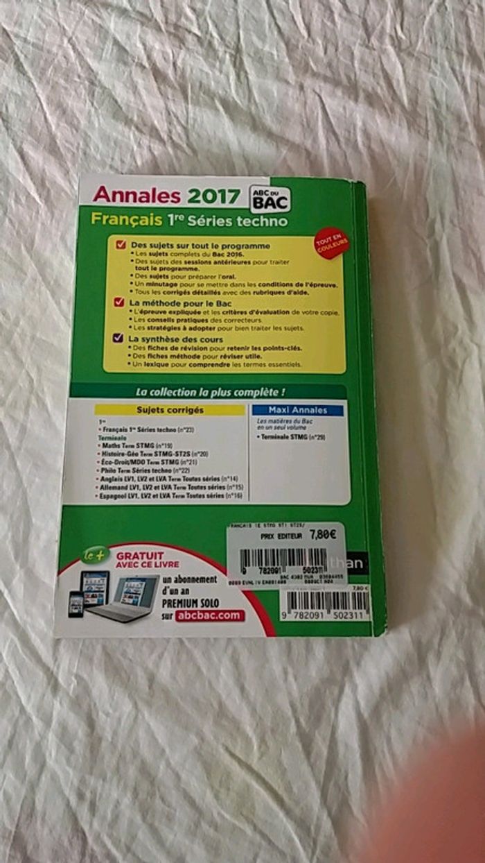 Annales français bac séries technologiques - photo numéro 2