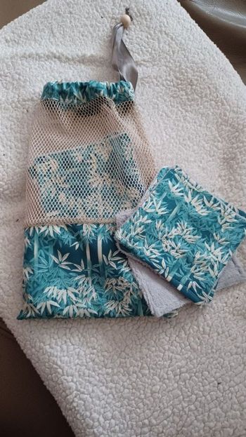 Lot de 8  lingettes lavables avec son filet