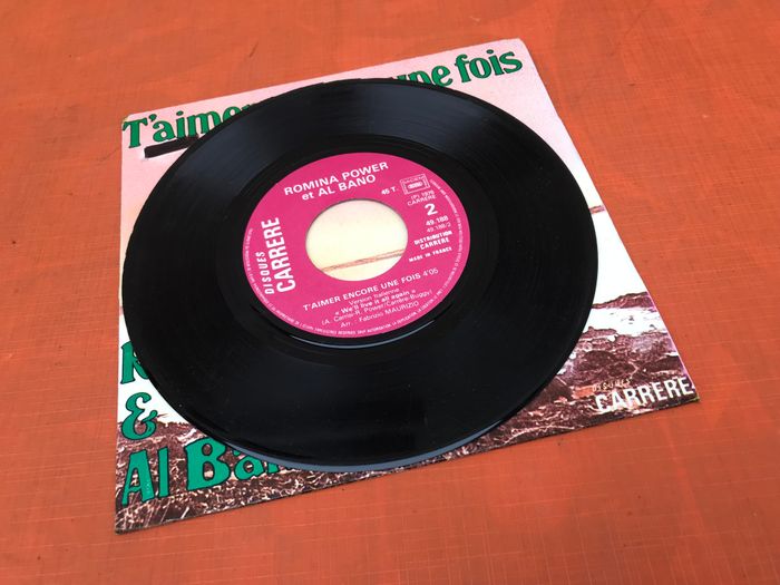 Vinyle 45 tours Romina Power & Al Bano T' aimer encore une fois (1976) Disque Carrere 49188 - photo numéro 4