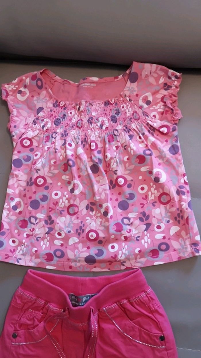 Ensemble pantalon top été rose - photo numéro 2