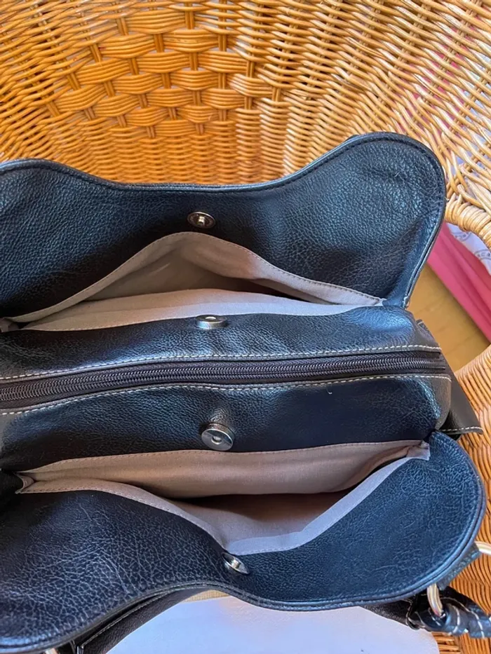 Sac noir vintage y2k marque Rosetti en cuir parfait état [ref2506SBl82] - photo numéro 13