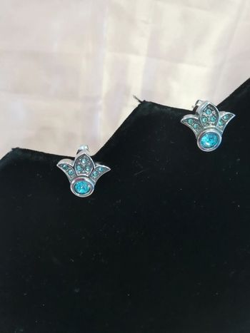 Boucles d'oreilles. Turquoise et argenté.