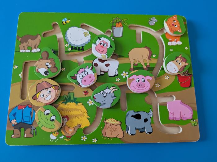 Puzzle bois  animaux de la ferme - photo numéro 2