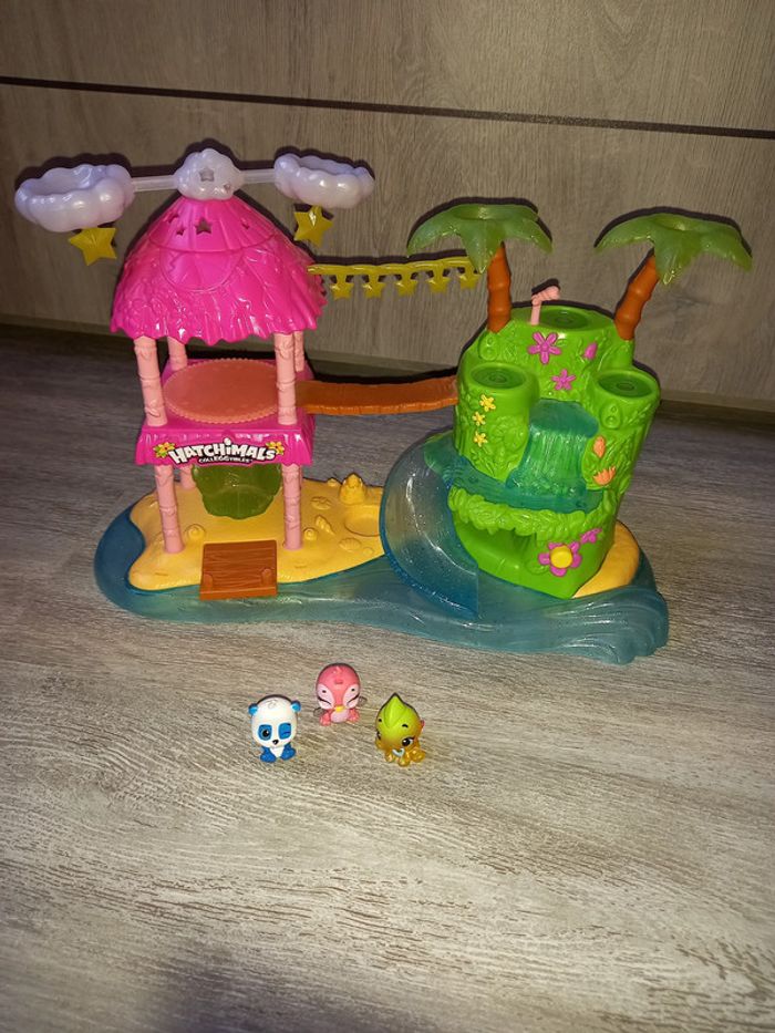 maison hatchimals musical et lumineuse avec 3 personnages