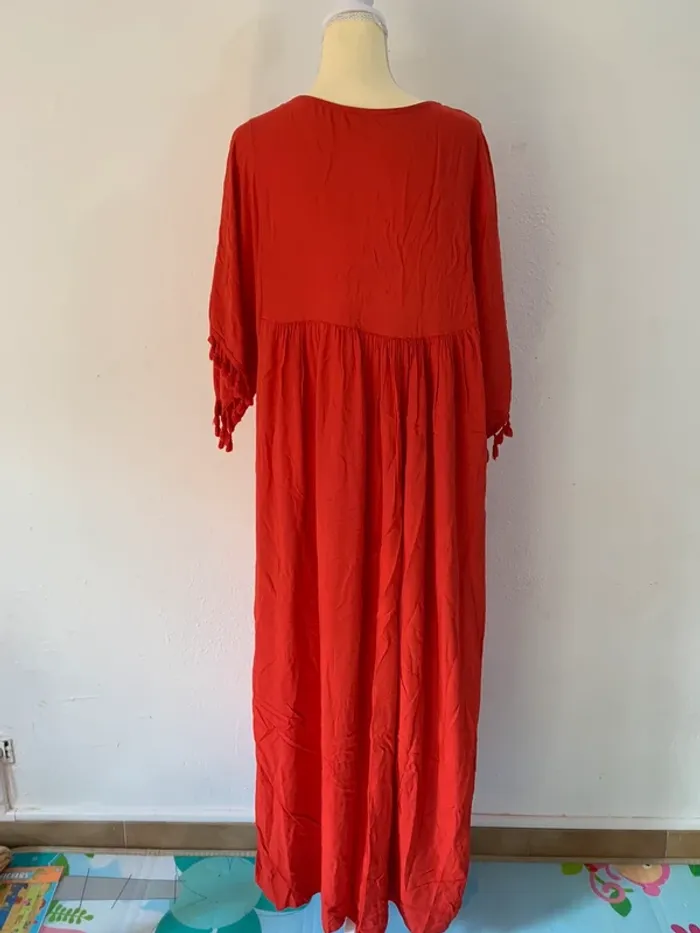 Robe longue rouge - Taille Unique - photo numéro 3