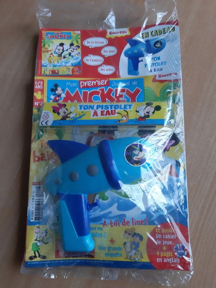 Mon 1er journal de Mickey + pistolet à eau