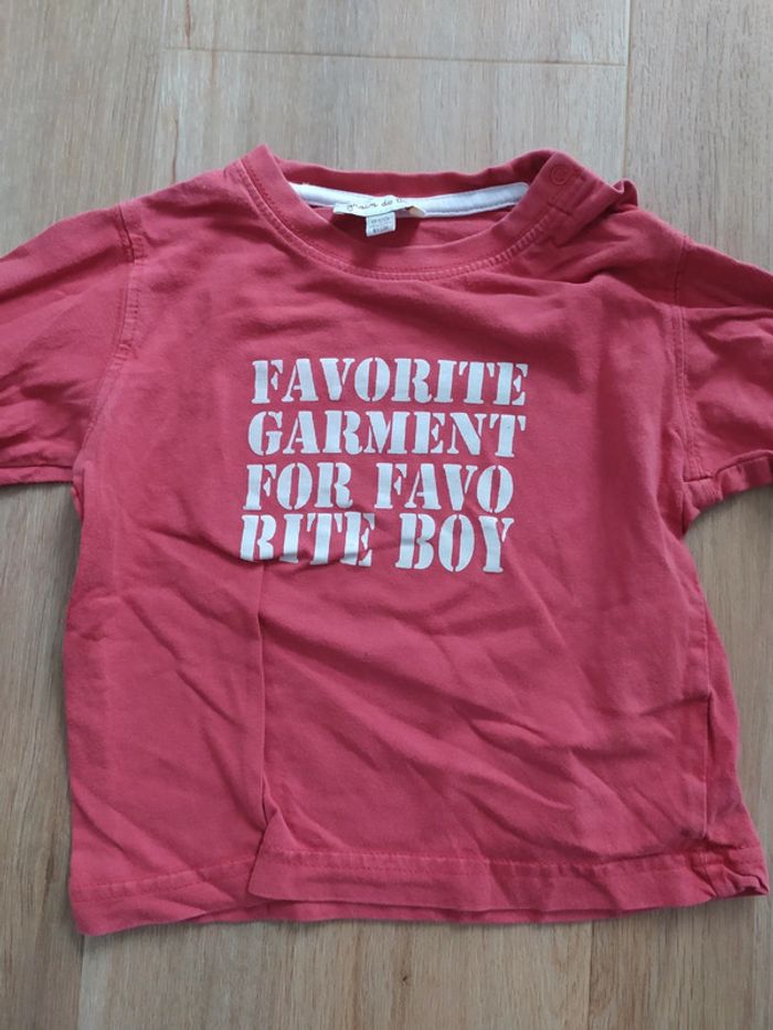 T-shirt manches longues grain de blé 18M rouge - photo numéro 3