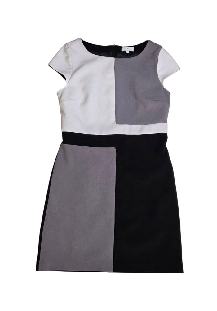 Robe Jacqueline Riu taille 42 grise noire  blanche en très bon état