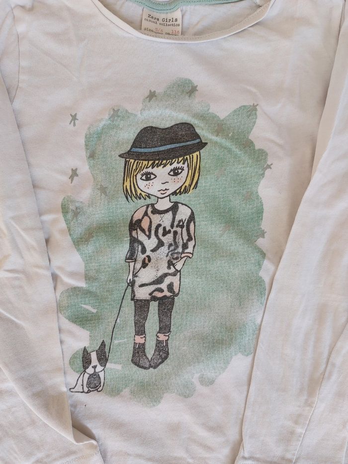 T-shirt manche longue 💯% coton fille - photo numéro 2