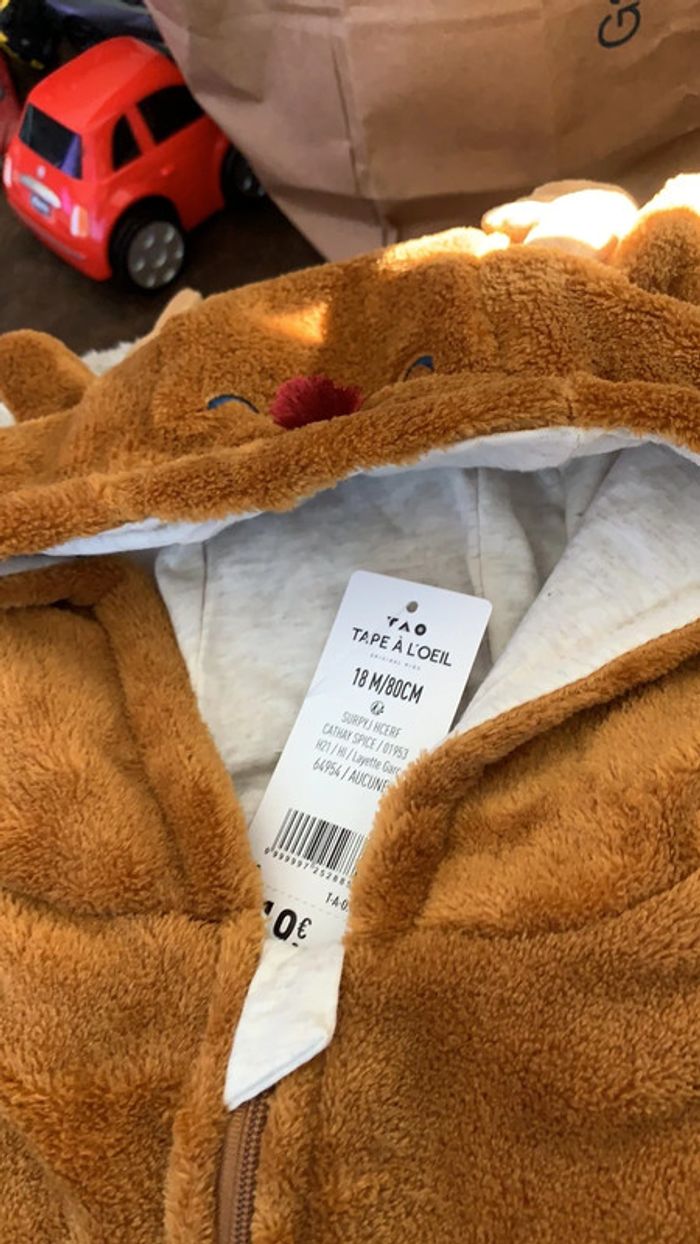 Combinaison Tape à l’œil « Cerf Moi fort » 18 mois - photo numéro 3