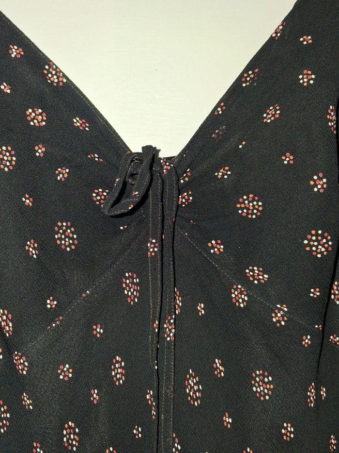 Longue robe vintage noire à bretelles - photo numéro 3