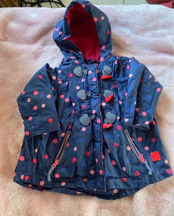 Veste capuche mi-saison bébé fille 9mois DPAM