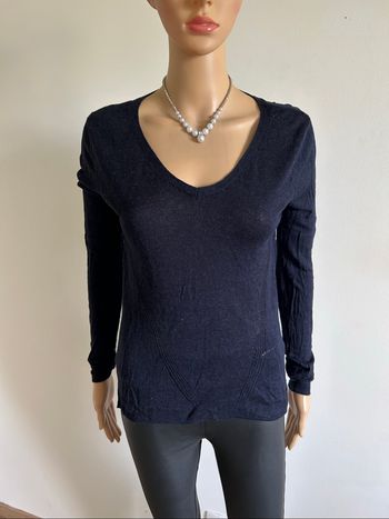 Pull bleu marine à manches longues LPB Woman taille M bon état