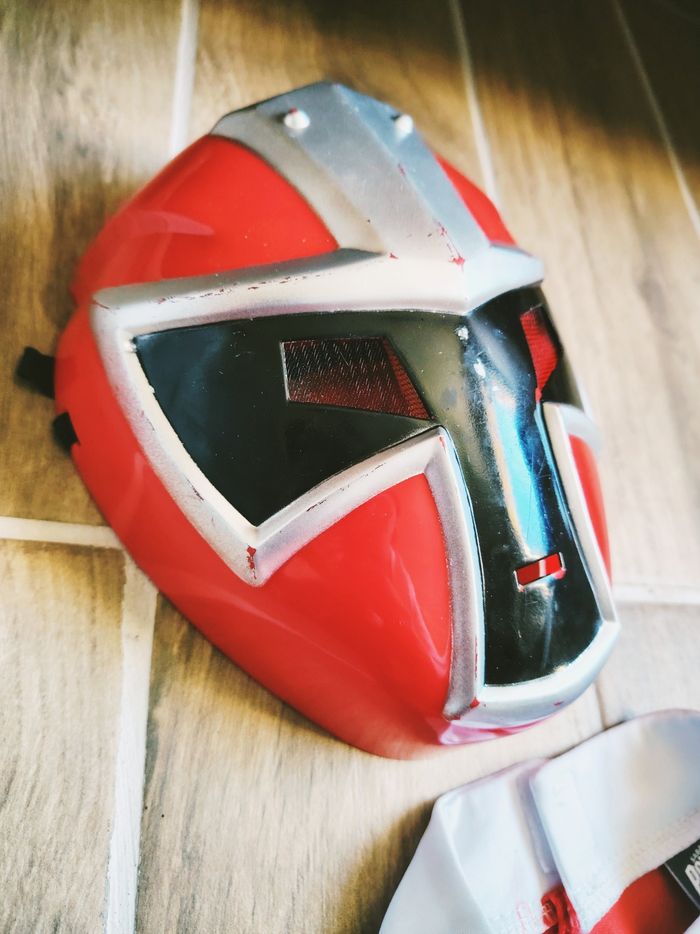 🥸 Déguisement/costume et masque deluxe rembourré Power rangers ninja steel ranger rouge - photo numéro 7