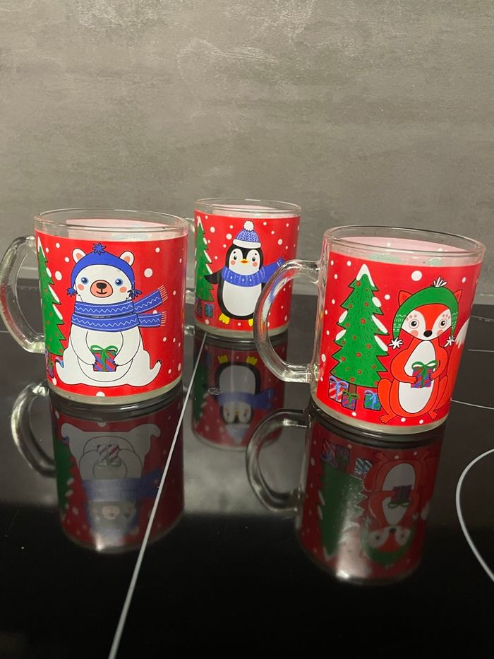 Lot de 3 mugs de Noël