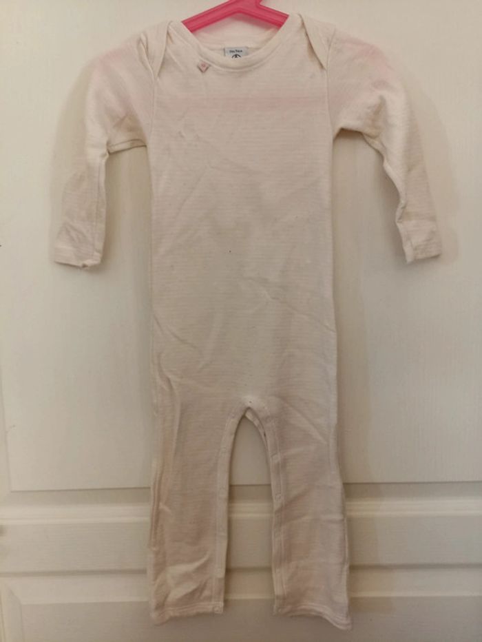 Combilongue rayée laine Petit Bateau 3 ans