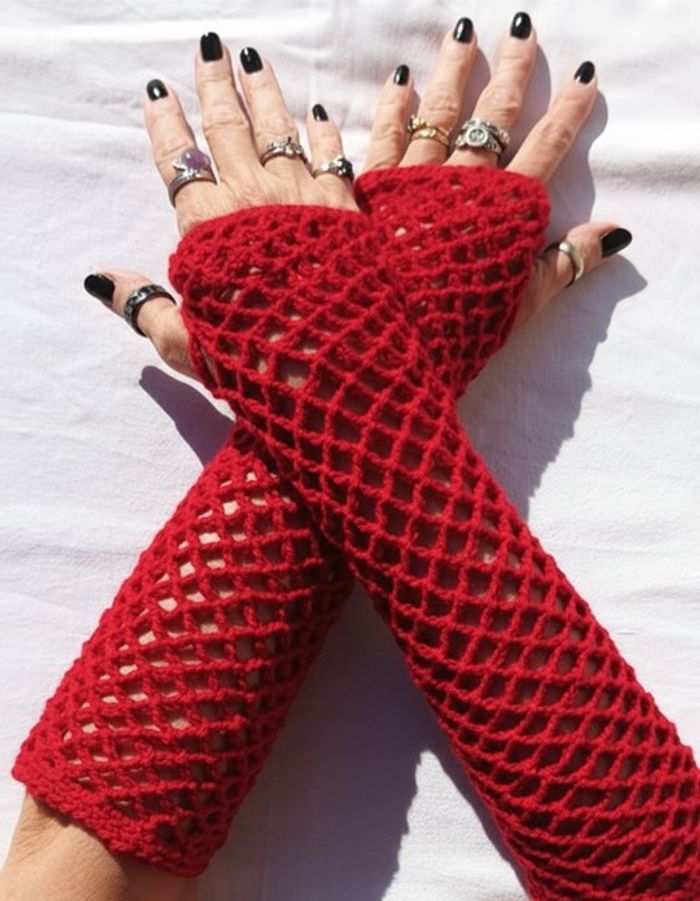 Mitaines DIABLOTINES fait main au crochet