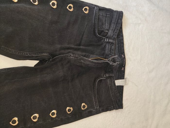 Jean noir Zara petit cœur - photo numéro 3