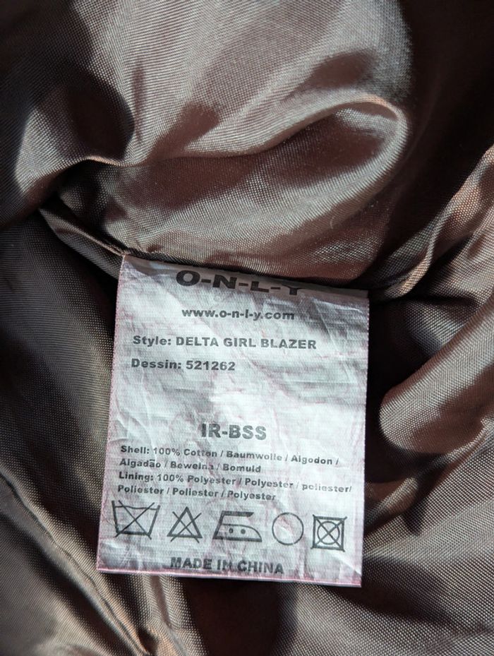 Veste blazer en velours côtelé marron – Only Jeans (L) - photo numéro 6