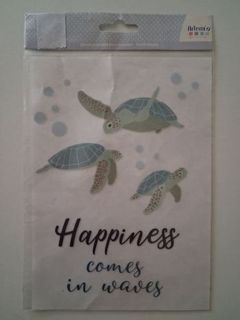 Décalcomanies pour textiles au décor de tortues