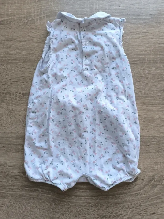 Combishort avec col, fleurie 12 mois obaïbi - photo numéro 3