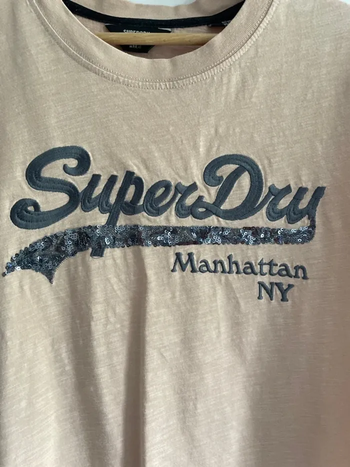 T-shirt rose clair 38 superdry - photo numéro 2
