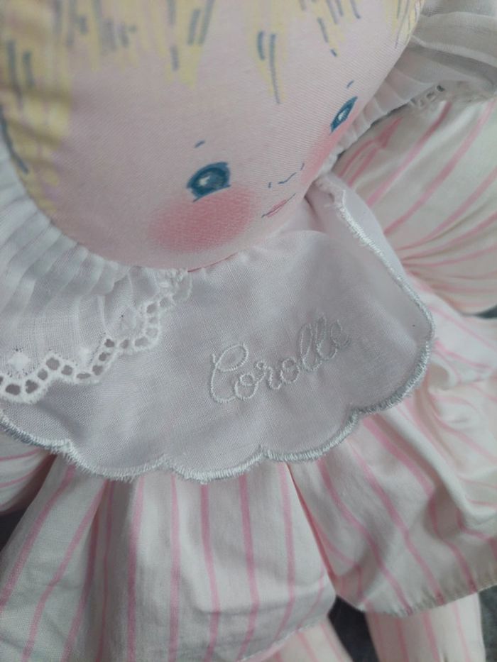 #13 - Corolle - doudou poupée de chiffon rose et blanche - photo numéro 3