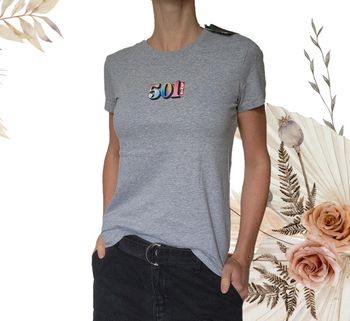 Tee-shirt manches courtes Levi's XS gris motif 501 multicolore