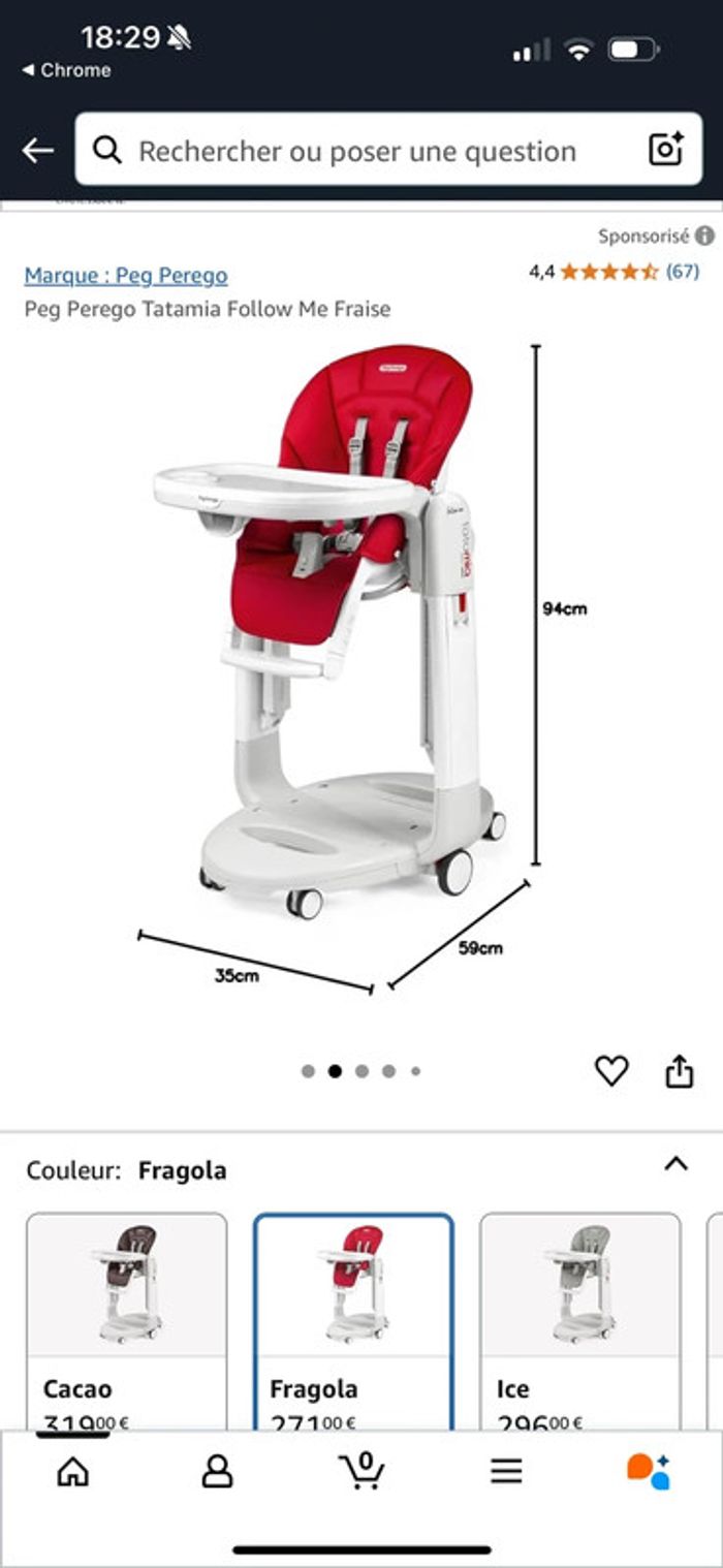 Haute balancelle transat Tatamia 3en1Peg Perego - photo numéro 10